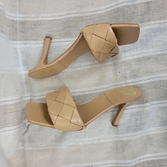 Vince Camuto Brelanie Braided Strap Sandals Leather‎ Tan Nude Size 11M - Picture 9 of 9